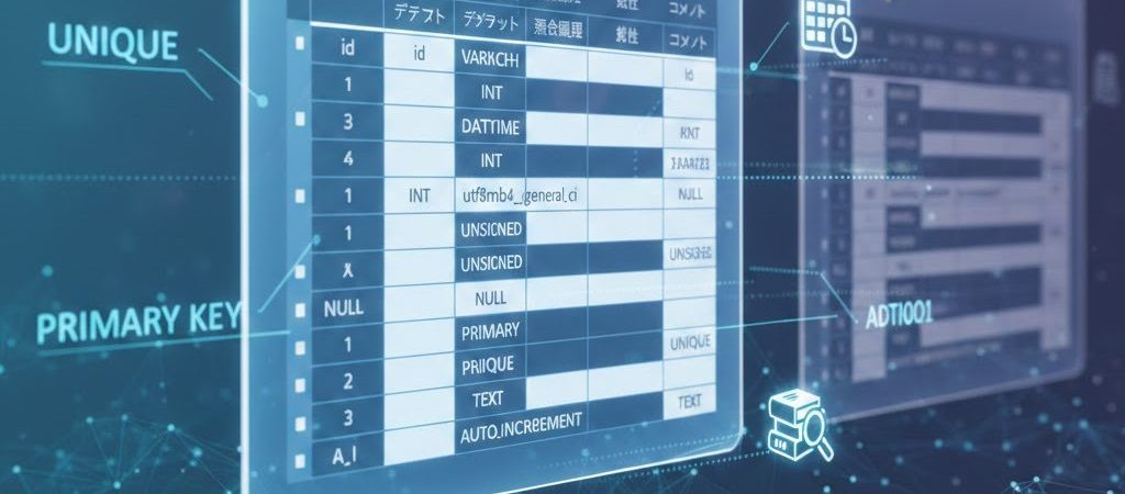 MySQLのテーブル・カラムの設定内容【phpMyAdmin】